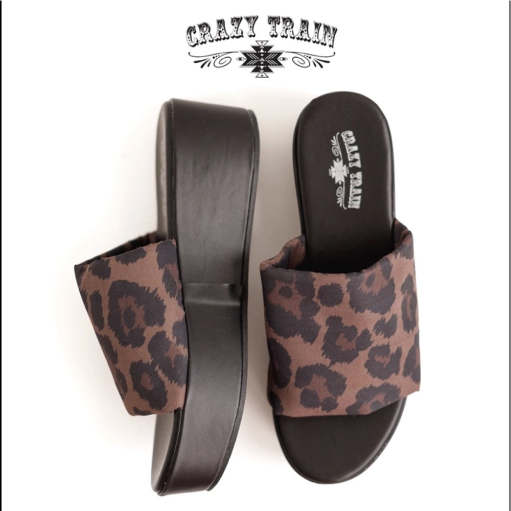 90’s Platty Leopard Slides by Crazy Train